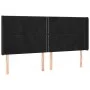Headboard with black velvet ears 163x16x118/128 cm by , Headboards and footboards - Ref: Foro24-3119496, Price: 108,14 €, Dis...