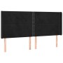 Kopfteil mit Ohren aus schwarzem Samt, 163 x 16 x 118/128 cm von , Kopf- und Fußteile - Ref: Foro24-3119496, Preis: 109,72 €,...