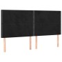 Kopfteil aus schwarzem Samt mit LED-Leuchten, 160 x 5 x 118/128 cm von , Kopf- und Fußteile - Ref: Foro24-3122340, Preis: 100...