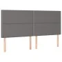Headboard with LED lights gray synthetic leather 200x5x118/128 cm by , Headboards and footboards - Ref: Foro24-3122396, Price...