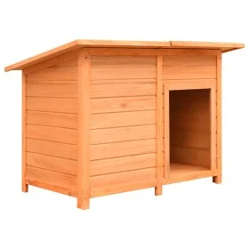 Hundehütte aus massivem Kiefern- und Tannenholz, 120 x 77 x 86 cm von vidaXL, Hundehütten - Ref: Foro24-170641, Preis: 177,66...