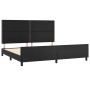 Bettgestell mit Kopfteil aus schwarzem Kunstleder 200x200cm von , Betten und Lattenroste - Ref: Foro24-3125530, Preis: 221,70...