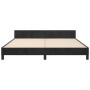Estructura de cama con cabecero de terciopelo negro 160x200 cm
