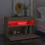 Nachttische mit LED 2 Stück Sonoma Sperrholz 60x35x40 cm von vidaXL, Nachttische - Ref: Foro24-3082781, Preis: 85,31 €, Rabat...
