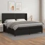 Cama box spring con colchón cuero sintético negro 200x200 cm de , Camas y somieres - Ref: Foro24-3132459, Precio: 696,19 €, D...