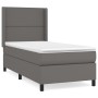 Boxspringbett mit grauer Kunstledermatratze 100x200 cm von , Betten und Lattenroste - Ref: Foro24-3132427, Preis: 368,86 €, R...