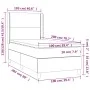 Box spring bed with gray synthetic leather mattress 100x200 cm by , Beds and slatted bases - Ref: Foro24-3132427, Price: 362,...