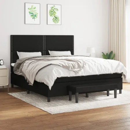 Box spring bed with black fabric mattress 160x200 cm by , Beds and slatted bases - Ref: Foro24-3136527, Price: 574,90 €, Disc...
