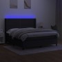 Cama box spring colchón y luces LED tela negro 160x200 cm de , Camas y somieres - Ref: Foro24-3138247, Precio: 561,56 €, Desc...