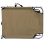 Folding sun lounger with taupe steel canopy by vidaXL, Loungers - Ref: Foro24-44292, Price: 64,55 €, Discount: %