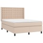 Boxspringbett LED-Matratze Kunstleder Cappuccino 140x190cm von , Betten und Lattenroste - Ref: Foro24-3139384, Preis: 529,97 ...