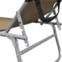 Klappbare Sonnenliege mit taupefarbener Stahlmarkise von vidaXL, Liegen - Ref: Foro24-44292, Preis: 63,28 €, Rabatt: %