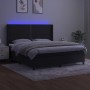 Boxspringbett mit Matratze und LED-Samt in Schwarz, 160 x 200 cm von , Betten und Lattenroste - Ref: Foro24-3139513, Preis: 5...