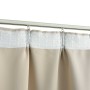 Cortina opaca con ganchos beige 290x245 cm