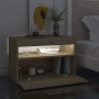 Bedside tables with LED lights 2 units Sonoma plywood 60x35x40 cm by vidaXL, Nightstands - Ref: Foro24-3082781, Price: 85,31 ...