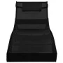 2 synthetic rattan sun loungers with black textilene table by vidaXL, Loungers - Ref: Foro24-44893, Price: 264,45 €, Discount: %