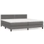 Box spring bed with gray synthetic leather mattress 200x200 cm by , Beds and slatted bases - Ref: Foro24-3141087, Price: 590,...