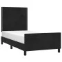 Bed frame with black velvet headboard 80x200 cm by , Beds and slatted bases - Ref: Foro24-3125662, Price: 127,05 €, Discount: %