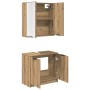 Juego de Muebles de Baño Roble artesanal Madera de ingeniería en Muebles de baño | Comprar online en Foro24
