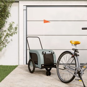 Pet Bicycle Trailer Iron Oxford Cloth Gray Black by , pet strollers - Ref: Foro24-94021, Price: 110,07 €, Discount: %