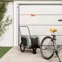 Haustier-Fahrradanhänger, Eisen-Oxford-Stoff, Grau, Schwarz von , Kinderwagen für Haustiere - Ref: Foro24-94021, Preis: 108,0...