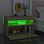 Nachttische mit LED 2 Stück Sonoma Sperrholz 60x35x40 cm von vidaXL, Nachttische - Ref: Foro24-3082781, Preis: 85,31 €, Rabat...