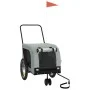 Haustier-Fahrradanhänger, Eisen-Oxford-Stoff, Grau, Schwarz von , Kinderwagen für Haustiere - Ref: Foro24-94021, Preis: 108,0...