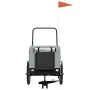 Haustier-Fahrradanhänger, Eisen-Oxford-Stoff, Grau, Schwarz von , Kinderwagen für Haustiere - Ref: Foro24-94021, Preis: 108,0...