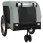 Haustier-Fahrradanhänger, Eisen-Oxford-Stoff, Grau, Schwarz von , Kinderwagen für Haustiere - Ref: Foro24-94021, Preis: 108,0...
