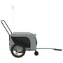 Haustier-Fahrradanhänger, Eisen-Oxford-Stoff, Grau, Schwarz von , Kinderwagen für Haustiere - Ref: Foro24-94021, Preis: 108,0...