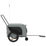 Haustier-Fahrradanhänger, Eisen-Oxford-Stoff, Grau, Schwarz von , Kinderwagen für Haustiere - Ref: Foro24-94021, Preis: 110,0...