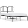 Estructura de cama con cabecero metal negro 120x190 cm de , Camas y somieres - Ref: Foro24-373884, Precio: 87,02 €, Descuento: %
