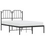 Estructura de cama con cabecero metal negro 120x190 cm de , Camas y somieres - Ref: Foro24-373884, Precio: 87,02 €, Descuento: %