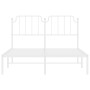 Metallbettgestell mit weißem Kopfteil 140x190 cm von , Betten und Lattenroste - Ref: Foro24-373936, Preis: 83,70 €, Rabatt: %
