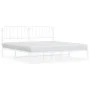 Estructura de cama con cabecero metal blanca 200x200 cm de , Camas y somieres - Ref: Foro24-373943, Precio: 101,85 €, Descuen...