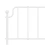 White metal bed frame with headboard 200x200 cm by , Beds and slatted bases - Ref: Foro24-373943, Price: 101,85 €, Discount: %