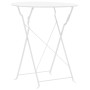 Garden bistro table and chairs set, 3 pieces, white steel by vidaXL, Garden sets - Ref: Foro24-44357, Price: 120,24 €, Discou...