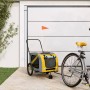 Haustier-Fahrradanhänger, Eisen-Oxford-Stoff, gelb-grau von , Kinderwagen für Haustiere - Ref: Foro24-93903, Preis: 118,99 €,...