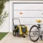 Pet Bicycle Trailer Iron Oxford Cloth Yellow Gray by , pet strollers - Ref: Foro24-93903, Price: 116,83 €, Discount: %