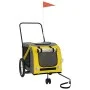 Pet Bicycle Trailer Iron Oxford Cloth Yellow Gray by , pet strollers - Ref: Foro24-93903, Price: 116,83 €, Discount: %