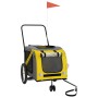 Haustier-Fahrradanhänger, Eisen-Oxford-Stoff, gelb-grau von , Kinderwagen für Haustiere - Ref: Foro24-93903, Preis: 118,99 €,...