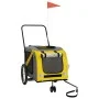 Pet Bicycle Trailer Iron Oxford Cloth Yellow Gray by , pet strollers - Ref: Foro24-93903, Price: 116,83 €, Discount: %