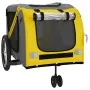 Pet Bicycle Trailer Iron Oxford Cloth Yellow Gray by , pet strollers - Ref: Foro24-93903, Price: 116,83 €, Discount: %