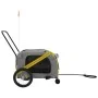 Pet Bicycle Trailer Iron Oxford Cloth Yellow Gray by , pet strollers - Ref: Foro24-93903, Price: 116,83 €, Discount: %