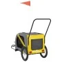 Pet Bicycle Trailer Iron Oxford Cloth Yellow Gray by , pet strollers - Ref: Foro24-93903, Price: 116,83 €, Discount: %