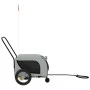 Haustier-Fahrradanhänger, Eisen-Oxford-Stoff, Grau, Schwarz von , Kinderwagen für Haustiere - Ref: Foro24-94014, Preis: 98,24...