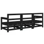 Gartenmöbel-Set 3-teilig aus massivem schwarzem Kiefernholz von , Modulare Sofas für den Außenbereich - Ref: Foro24-825531, P...