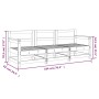 Garden furniture set 3 pieces solid black pine wood by , Modular outdoor sofas - Ref: Foro24-825531, Price: 189,76 €, Discoun...