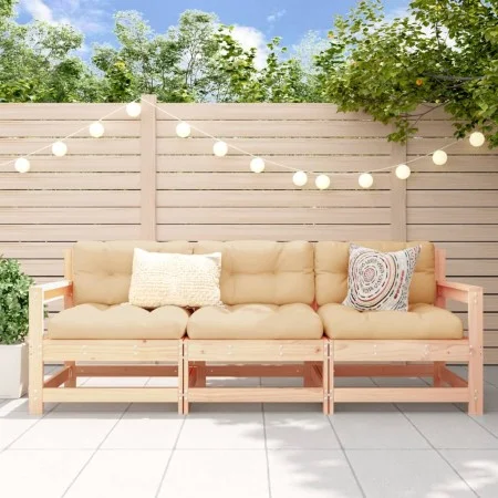 Gartenmöbel-Set 3-teilig aus massivem Kiefernholz von , Modulare Sofas für den Außenbereich - Ref: Foro24-825527, Preis: 168,...