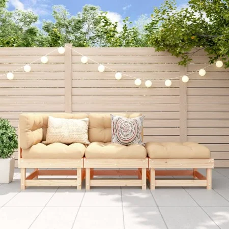 Gartenmöbel-Set 3-teilig aus massivem Kiefernholz von , Modulare Sofas für den Außenbereich - Ref: Foro24-825408, Preis: 132,...